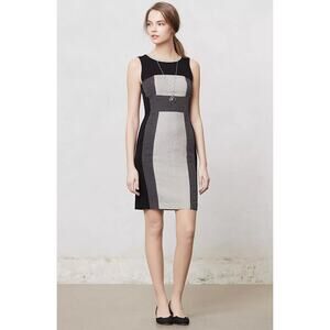 Anthropologie Yoana Baraschi Channeled Dots Column Shift Dress- 6